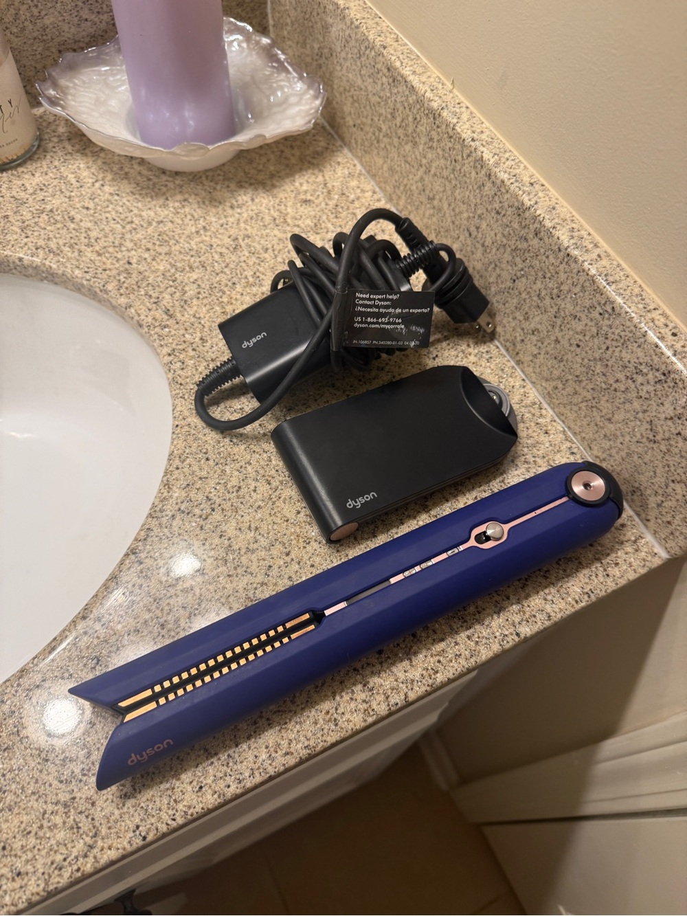Dyson Corrale Cordless Straightener Blue/Rose + Dock & Charger